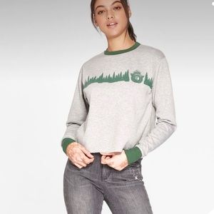 Smokey the bear sweatshirt cropped medium